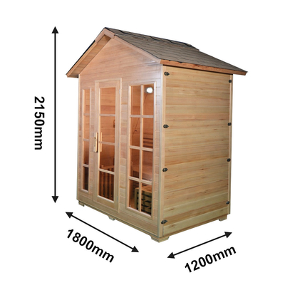 Persona rossa della stanza una di sauna del vapore di Cedar Hemlock Outdoor Solid Wood