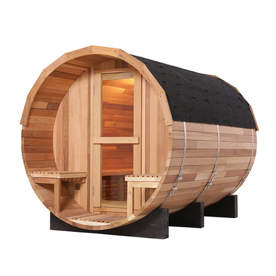 Stanza rossa 180x240cm del Canada Cedar Wood Outdoor Barrel Sauna
