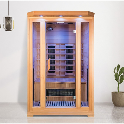 Stanza infrarossa di sauna della persona domestica su ordinazione della cicuta 2 con ossigeno Ionizer