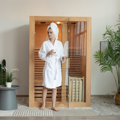 Stanza di legno di sauna del vapore 2 persone di dimensione dell'interno dell'OEM con la stufa 3KW