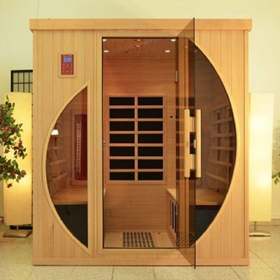 Sauna secca a infrarossi lontani per interni in legno certificata CE per casa 4 persone