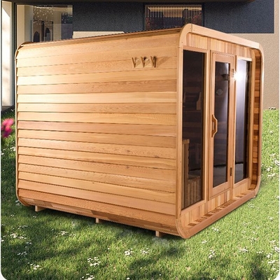Cedro Rosso Canadese Sauna Cubo Di Legno A Vapore All'aperto Tradizionale