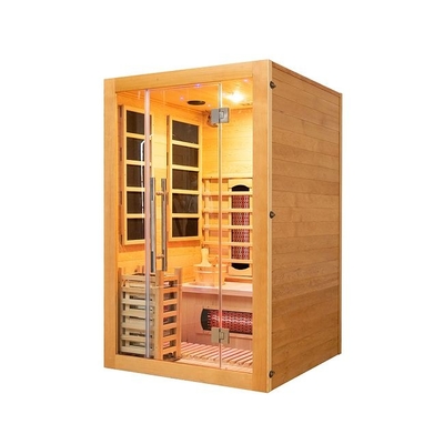 Piccola persona di legno dell'interno di sauna 2 di combinazione del vapore &amp; di infrarosso