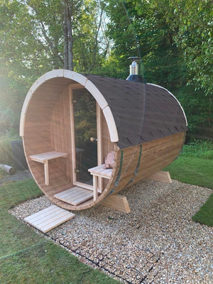 2 - Con di legno/senza di sauna del barilotto di capacità di 8 persone opzione del portico