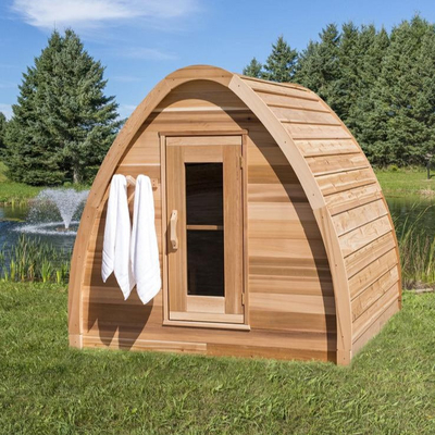 Sauna asciutta all'aperto di Mini Red Cedar Solid Wood per la persona 2 - 4