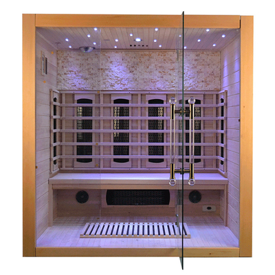Cicuta di lusso Cedar Wood Indoor Infrared Sauna rosso della stanza di legno di sauna di 4 persone