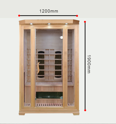 Colore del legno Luce colorata interna per interni Sauna a infrarossi per 2 persone Dimensione 1750W