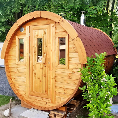 Sauna all'aperto a legna a legna a vapore secco per 6 persone