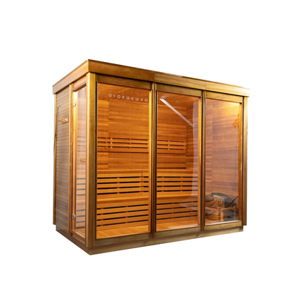 Pannello di controllo touch screen 6KW stufa riscaldatore Hemlock / Sauna a vapore di cedro rosso Con luce a LED