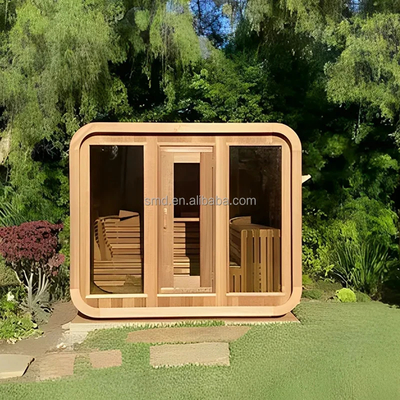 Sauna secca esterna Bluetooth in legno di cedro