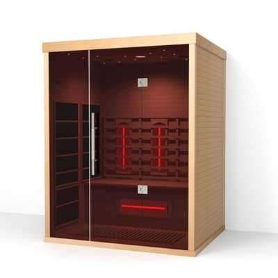 Terapia infrarossa dell'interno di luce rossa di sauna 2100W della stazione termale 3 della cicuta domestica della persona