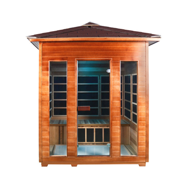 Dimensione rossa della persona del pannello 4 del carbonio della stanza di sauna di Cedar Far Infrared Outdoor Dry