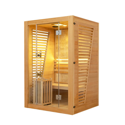 Sauna di legno del vapore 2 tradizionali dell'interno di dimensione della persona