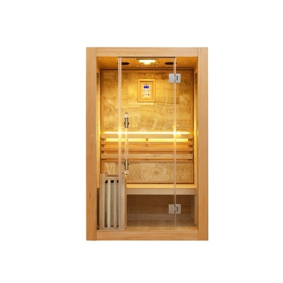 Sauna di legno del vapore 2 tradizionali dell'interno di dimensione della persona