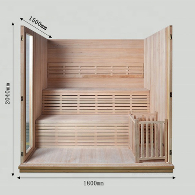 Sauna tradizionale dell'interno del vapore di 4 persone 6KW di legno
