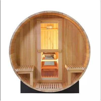 Stanza all'aperto di sauna del barilotto del vapore di legno solido con la stufa di sauna 6KW
