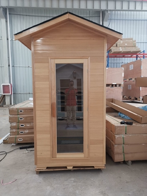 Persona moderna della metropolitana della stanza asciutta all'aperto di legno solida ceramica di sauna 1
