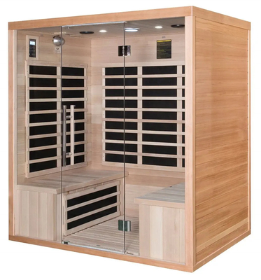 Stanza infrarossa rossa di sauna di Cedar Wood Carbon Panel Far per la persona della casa 4