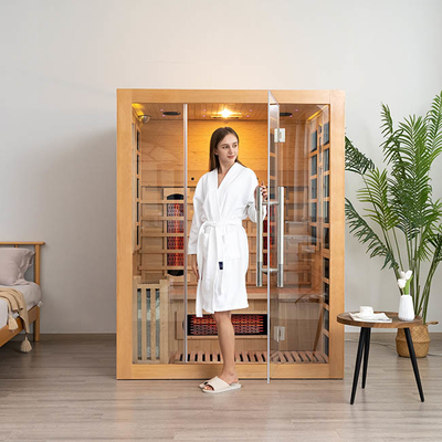 2700W casa Cedar Ozone Far Infrared Sauna rosso per il dimagramento del corpo