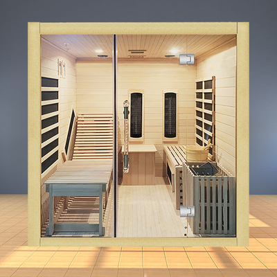 Lo spettro completo ISO9000 ha combinato la stanza infrarossa di sauna del vapore per la persona della famiglia 3