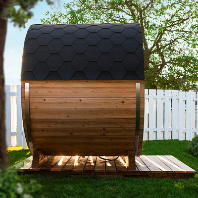 Stanza rossa di Cedar Dark Glass Outdoor Sauna per la persona 6