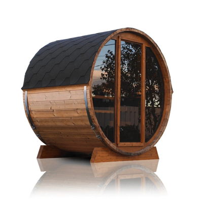 Stanza rossa di Cedar Dark Glass Outdoor Sauna per la persona 6