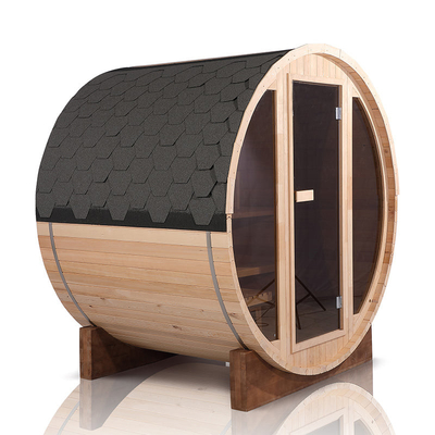 Stanza rossa di Cedar Dark Glass Outdoor Sauna per la persona 6