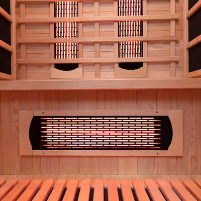 Una sauna asciutta infrarossa all'aperto di legno solida di 2 persone con le assicelle impermeabili