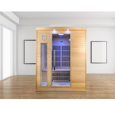 Il legno solido della cicuta asciuga la sauna lontano infrarossa per la dimensione della persona della casa 3