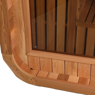Stanza rossa del Canada Cedar Wooden Cube Steam Sauna per la persona 8