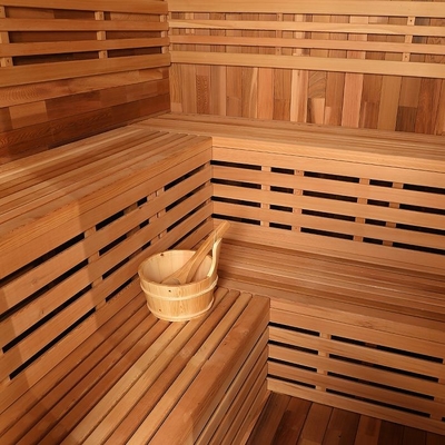 Stanza rossa del Canada Cedar Wooden Cube Steam Sauna per la persona 8