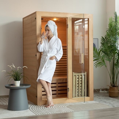 Stanza di legno di sauna del vapore 2 persone di dimensione dell'interno dell'OEM con la stufa 3KW