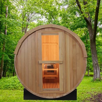 Sauna all'aperto del barilotto del vapore della persona di legno solida della cicuta 4 tradizionale
