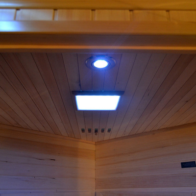 Sauna infrarossa lontana dell'interno di legno d'angolo della persona delle case 3 - 4 di progettazione con il FME basso