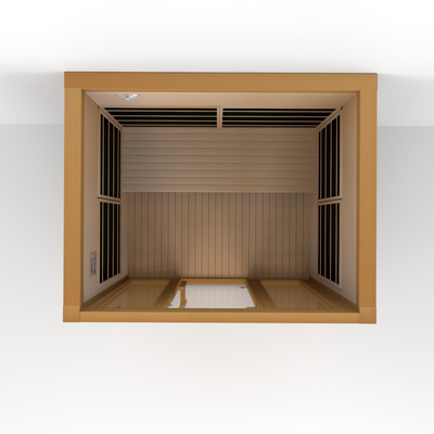 Stanza asciutta lontano infrarossa dell'interno di sauna di legno della cicuta di 3 persone con ossigeno Ionizer