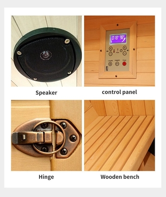 Legno della cicuta un bagno turco di sauna della persona tradizionale