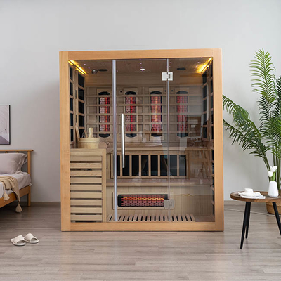 Sauna infrarossa dell'interno tradizionale del vapore di combinazione per 4 persone 2700W