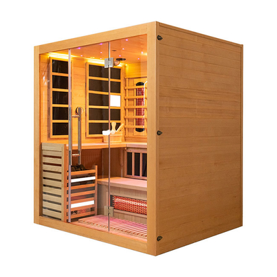 Sauna infrarossa dell'interno tradizionale del vapore di combinazione per 4 persone 2700W