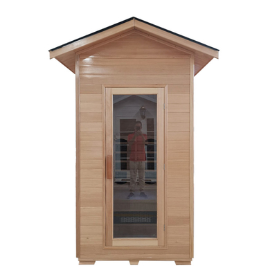 Stanza all'aperto di legno solida moderna di sauna per 1 persona