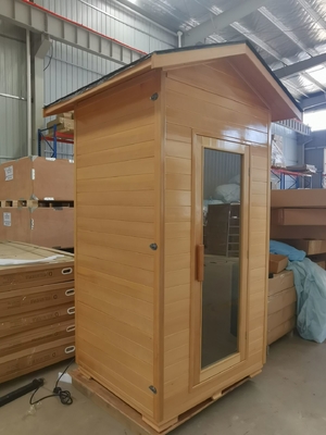 Stanza all'aperto di legno solida moderna di sauna per 1 persona