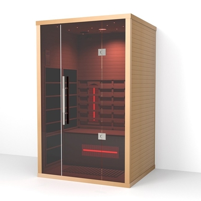 Sauna a infrarossi per interni per 2 persone in cicuta / cedro rosso per la casa