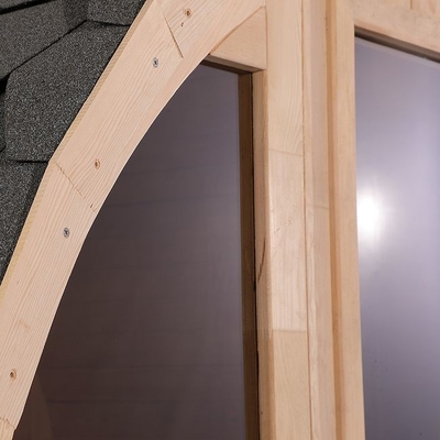 Sauna tradizionale all'aperto del barilotto del vapore di legno solido dell'OEM per 6 persone
