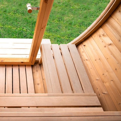 Sauna tradizionale all'aperto del barilotto del vapore di legno solido dell'OEM per 6 persone