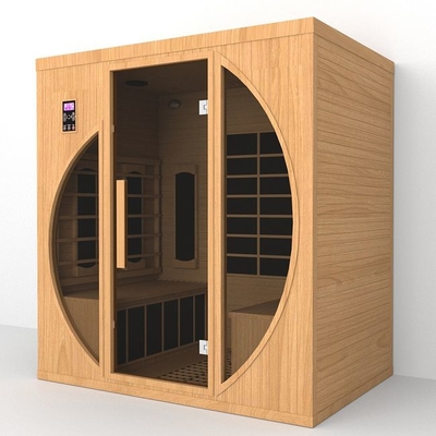 Sauna secca a infrarossi lontani per interni in legno certificata CE per casa 4 persone