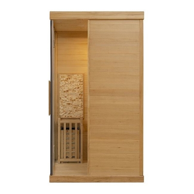 Sauna a vapore tradizionale dell'interno della persona di legno del cedro rosso del Canada per la casa