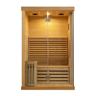 Sauna a vapore tradizionale dell'interno della persona di legno del cedro rosso del Canada per la casa