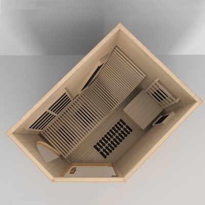 Hemlock 1 persona uso domestico panca sdraiata sauna a infrarossi lontani con calore completo