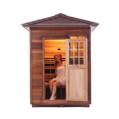 Forma della casa della stanza di sauna asciutta all'aperto del pannello del carbonio di 2 - 3 persone
