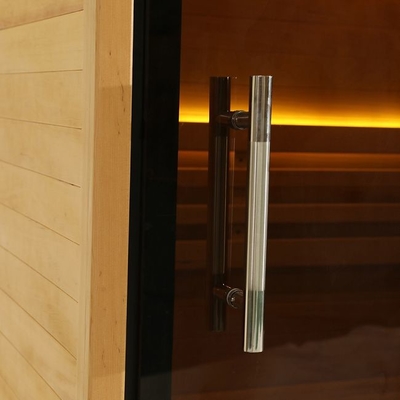 Bagno turco per sauna domestica in legno massello con stufa elettrica 1750W per 2 persone