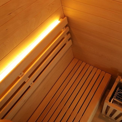 Bagno turco per sauna domestica in legno massello con stufa elettrica 1750W per 2 persone